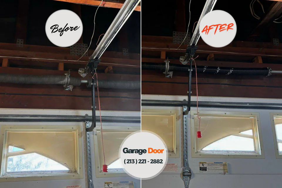 Before and after: garage door installation Bull Valley, IL